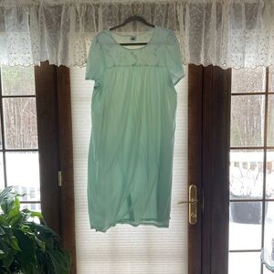 Mint Green/ Blue Short Sleeve Nightgown MuMu